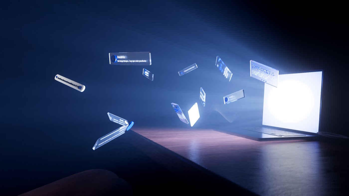 Pieza de motion graphics en 3D producida por Samsa.